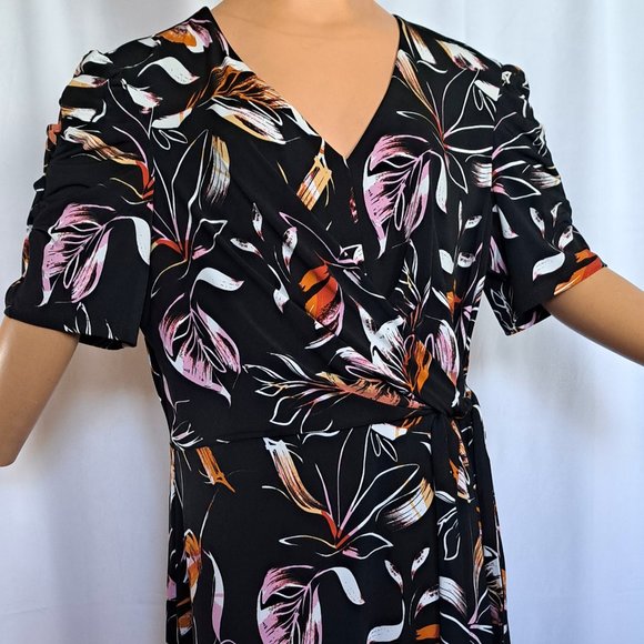 NWT JOSEPH RIBKOFF womens DRESS SIZE 12 FAUX-WRAP / SHEATH waist ribbon CANADA ! - Picture 3 of 15